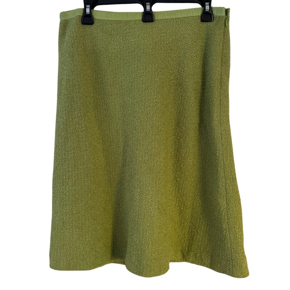 I.N.C International Concepts Skirt Green Wool Blend Women's Size 10
